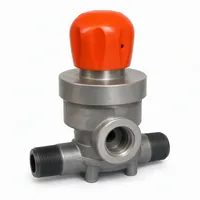 Industrial abrasive metering valve for sand blasting machine on white background