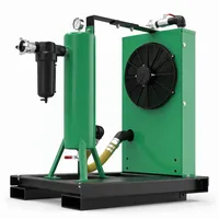 Compact skid-mounted aftercooler air dryer for sandblasting on white background