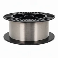 Alloy 718 thermal spray wire spool on white background