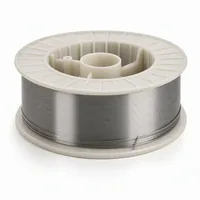 Alloy 718 thermal spray wire spool on white background