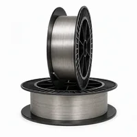 Alloy 718 thermal spray wire 3.0 mm precision-wound coil on white background