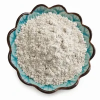 Close-up of Aluminium Silicate 100 mesh abrasive powder on white background