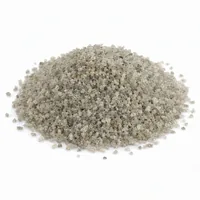 Aluminium Silicate 20 mesh coarse abrasive blasting media on white background