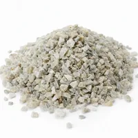 Mound of Aluminium Silicate 30/60 mesh abrasive grit on white background