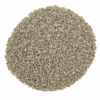 Mound of Aluminium Silicate 36 mesh abrasive grit on white background