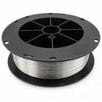 Babbitt wire spool for thermal spray coating on white background