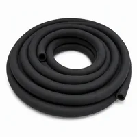 Coiled 13 mm ID 20 m industrial blast hose on white background