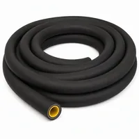 Industrial blast hose 13 mm ID 40 m length coiled on white background