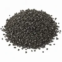 Chilled Iron Grits angular metallic abrasive particles on white background