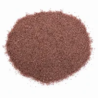 Garnet Sand 12 mesh abrasive media mound on white background