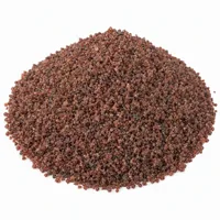 Garnet Sand 16 mesh angular abrasive particles on white background