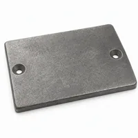 Manganese steel tile for shot blasting machine with two countersunk mounting holes