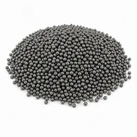 Mild Steel Shot S460 spherical abrasive media mound on white background