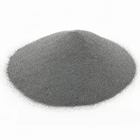 Nickel-Chrome Powder -270+400 fine metallic powder mound on white background