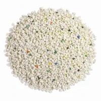 Plastic Abrasive 16 mesh Urea grit loose granular media mound on white background