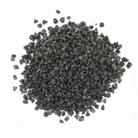 Steel Grit G14 angular metallic abrasive particles macro view