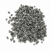 Steel Grit G16 angular metallic abrasive particles macro view
