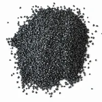 Steel Grit G80 angular metallic abrasive media mound on white background