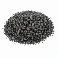 Steel Shot S330 spherical metallic abrasive media in a studio mound