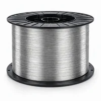 Industrial spool of 1.2 mm Zinc Thermal Spray Wire on white background